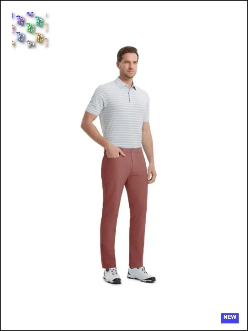 Men's Golf Pants Lightweight Moisture Wicking Stretch Flat Front Dress Pants